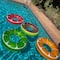 CocoNut Float 42" Tangerine Orange Glitter Pool Float Ring